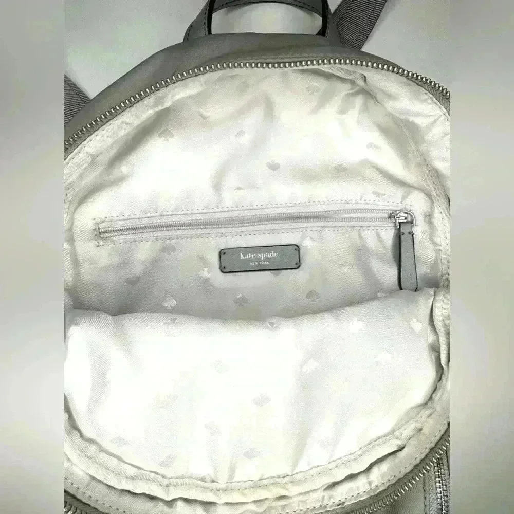 Kate Spade Dawn Medium Nylon Backpack Soft Taupe WKRU5913 Grey